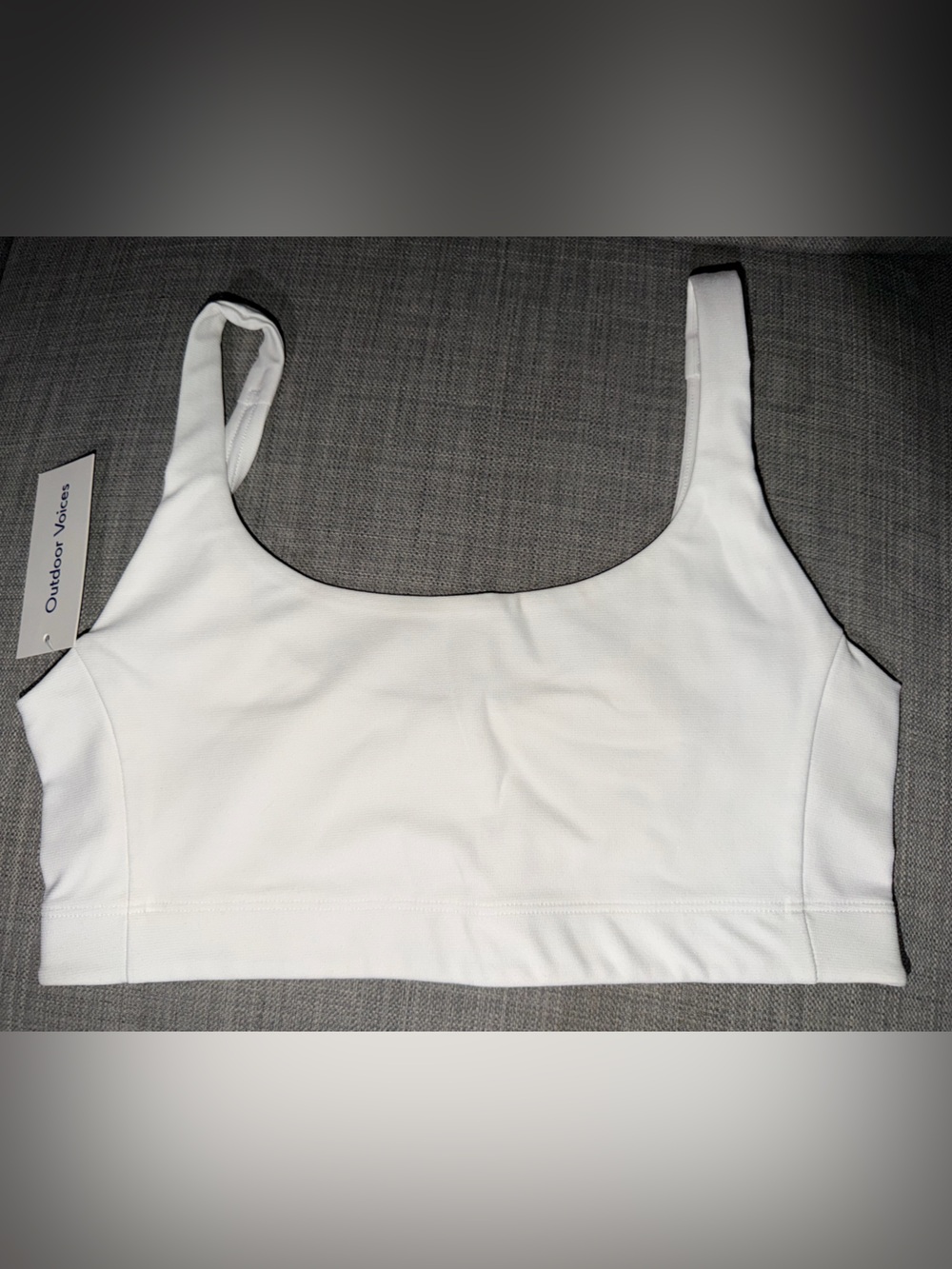 Outdoor Voices White Sports Bra - Size M